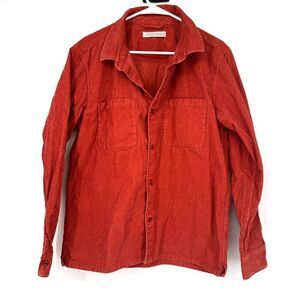 Outerknown Corduroy Button Up Organic Cotton Coastal Shacket Orange Rust Size M